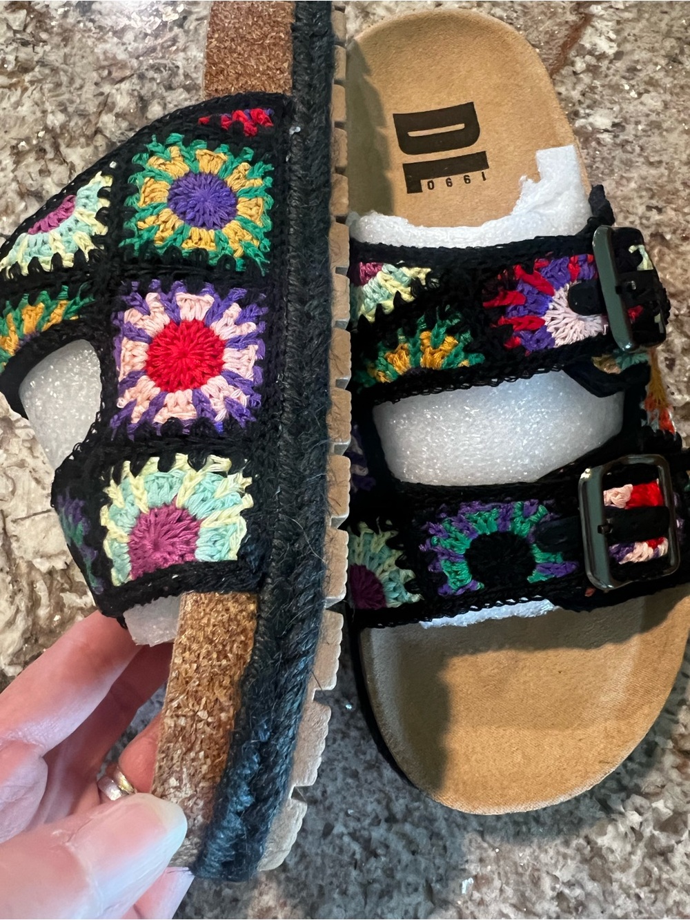 Dirty Laundry Timeless Black Crochet Slide Sandals – Size 6.5 / EU 37 - Picture 3 of 8